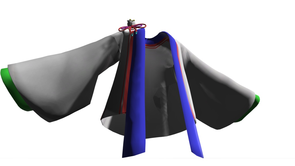 Anime Clothing Asset: Hanfu Jacket with Sleeves & Bunny Accessory (FBX)