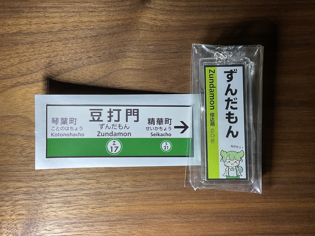 ずんだもん駅名標風グッズセット！