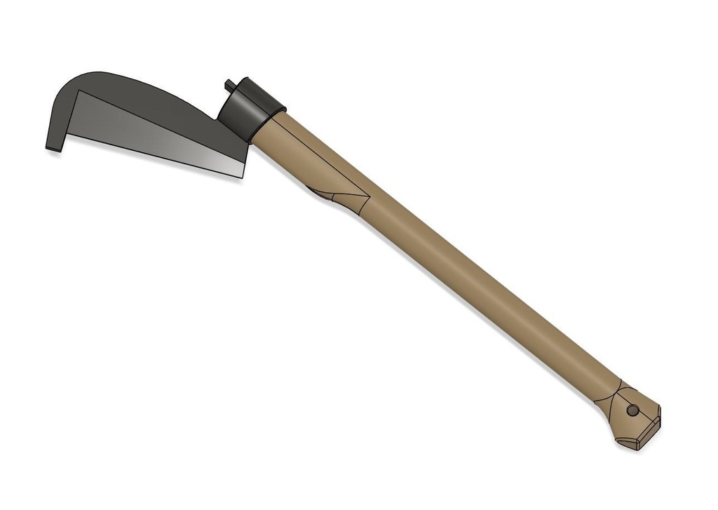 【クリスタ等想定3D素材】丸ヒツ鉈