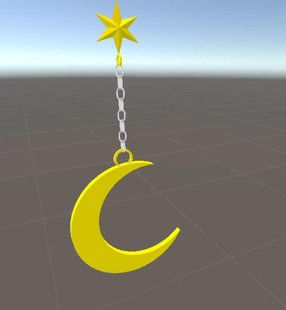 【VRChat想定】三日月ピアス