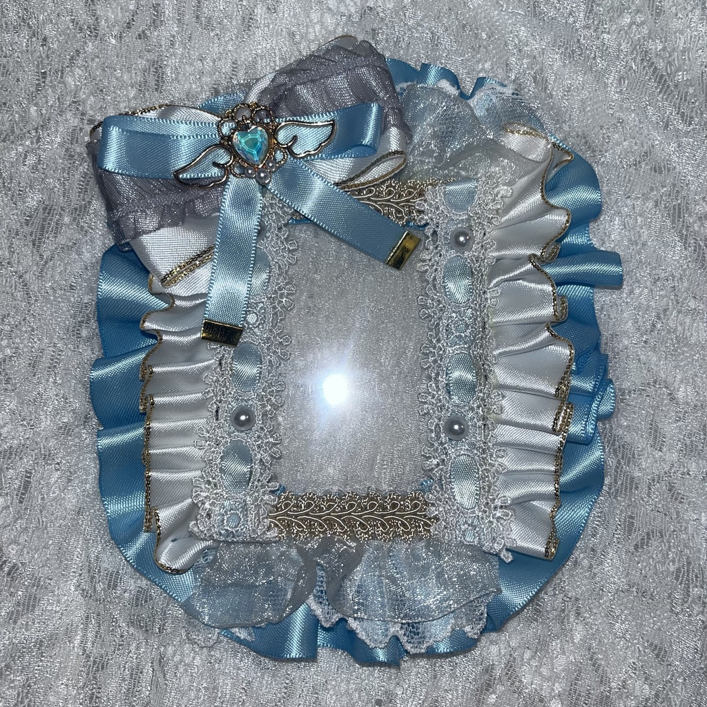 カードケースデコ 青系 水色系 チェキ、トレーディングカード