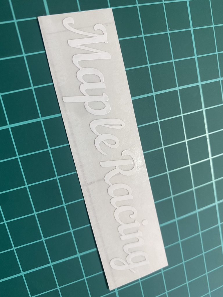 MapleRacing ロゴステッカー 白