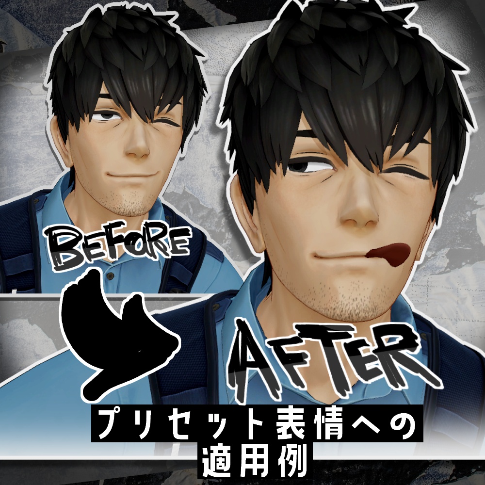 【宇駄津専用】ベロと視線+αを動かせるようにするやつ | Udatsu Eye & Tongue addon +α【VRChat想定ギミック】