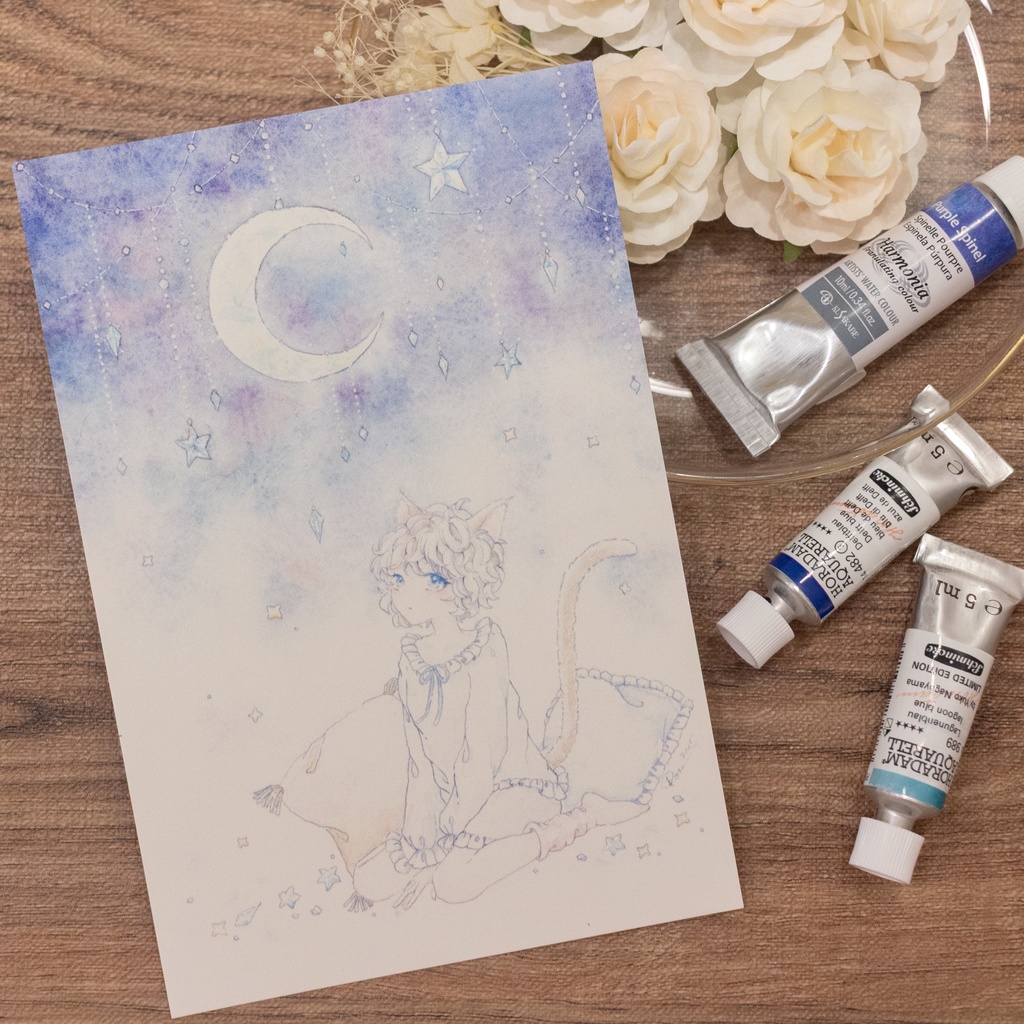 ポストカード 「硝子細工の夜に」