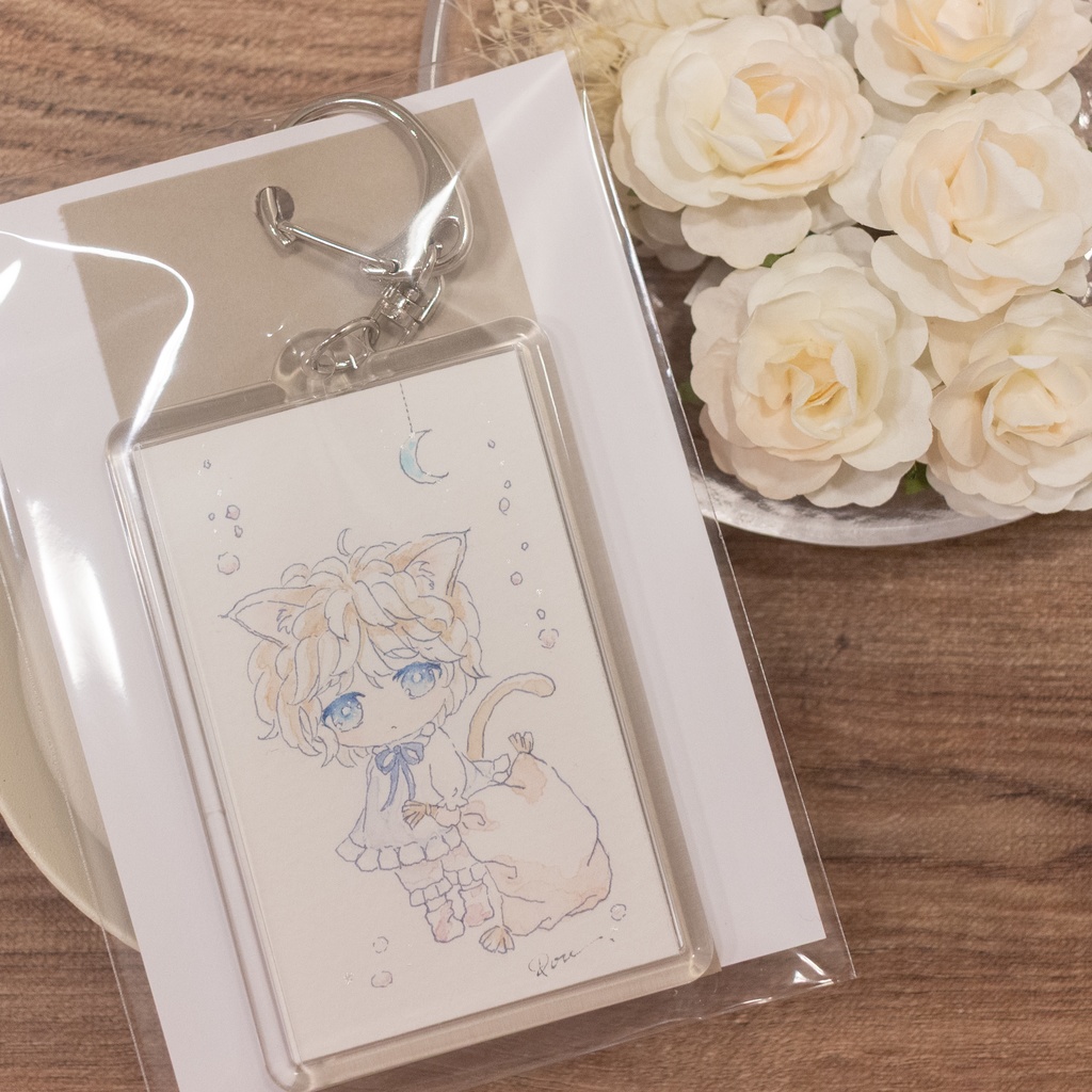 原画キーホルダー 「薄茶猫シュクレ」
