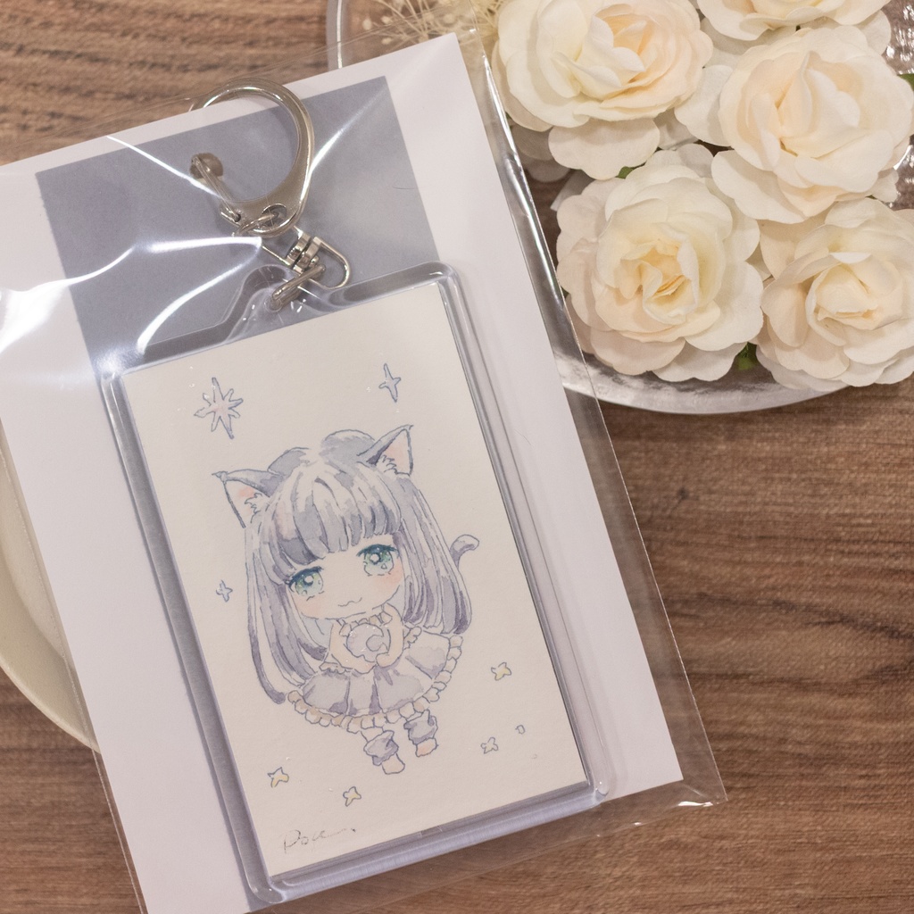 原画キーホルダー 「黒猫ニュイ」