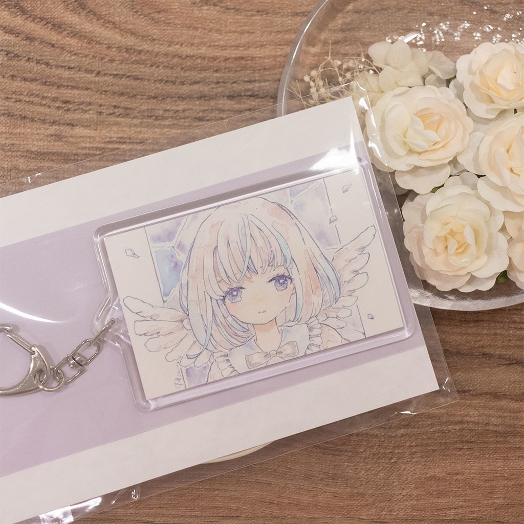 原画キーホルダー 「宝石に棲まう小さな天使」