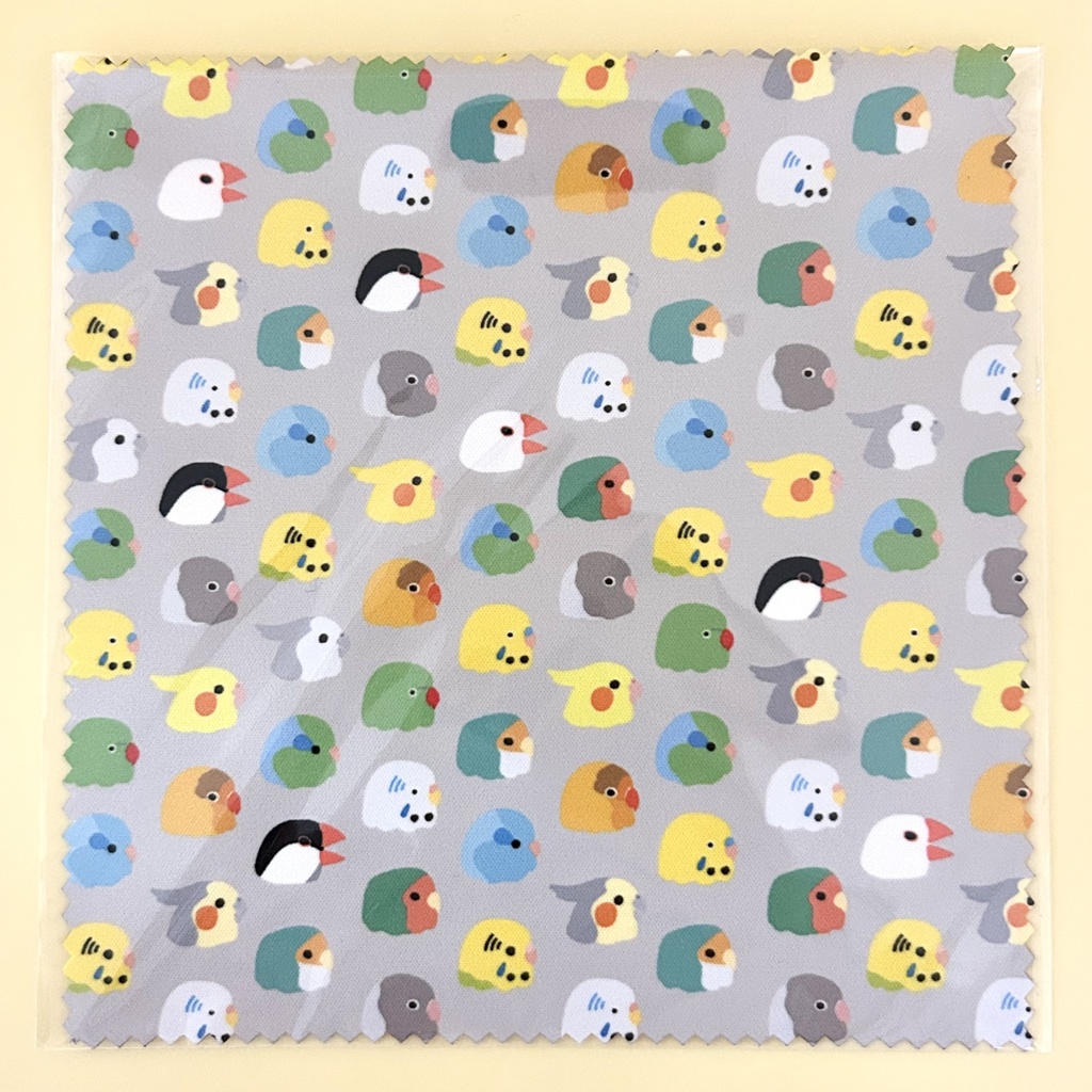 ことりのお顔柄メガネ拭き