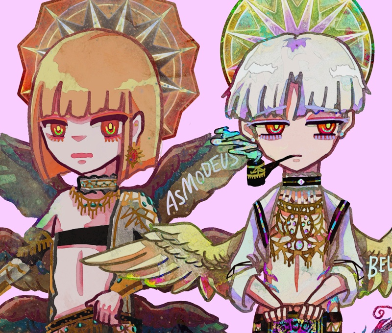 【天使/堕天使一体型】ズボンズラサレテンシシリーズ/アクリルキーホルダー