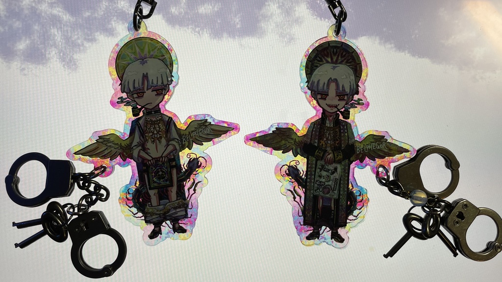 【天使/堕天使一体型】ズボンズラサレテンシシリーズ/アクリルキーホルダー