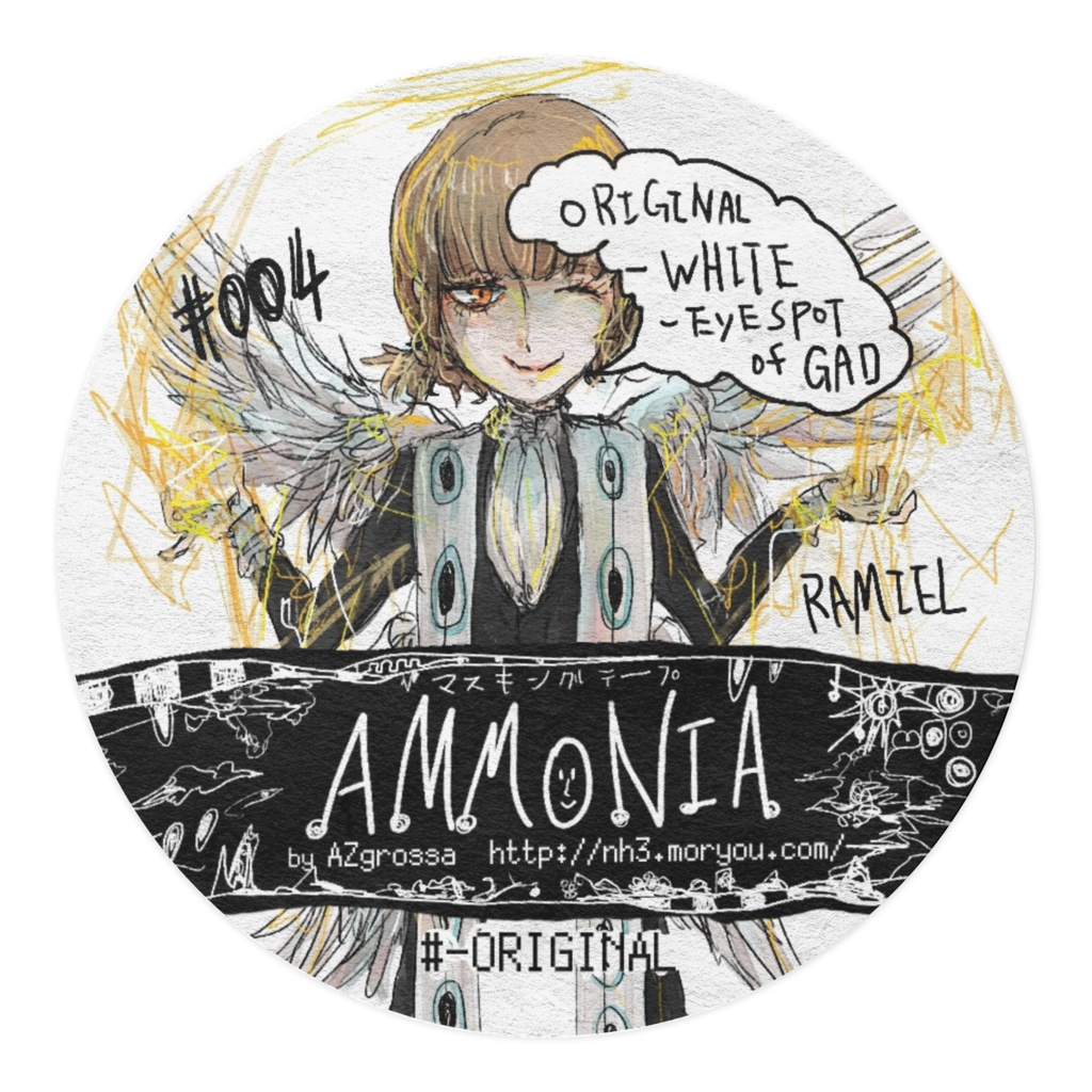 #004:ORIGINAL-WHITE-EYESPOT by GAD /Ammonia Masking tapes