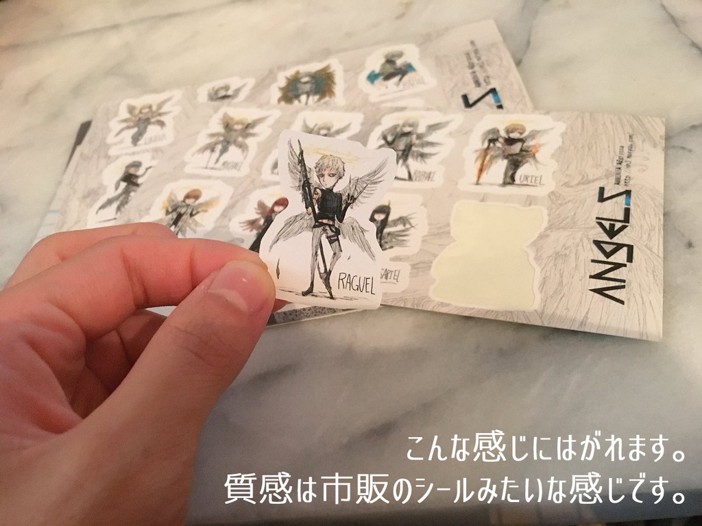 ANGEL/DEMON/GREEK MYTHシール(Big)/(Small)(全8種類) 天使/悪魔/ギリシャ神話キャラクターシール 大/小