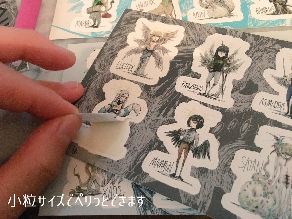 ANGEL/DEMON/GREEK MYTHシール(Big)/(Small)(全8種類) 天使/悪魔/ギリシャ神話キャラクターシール 大/小