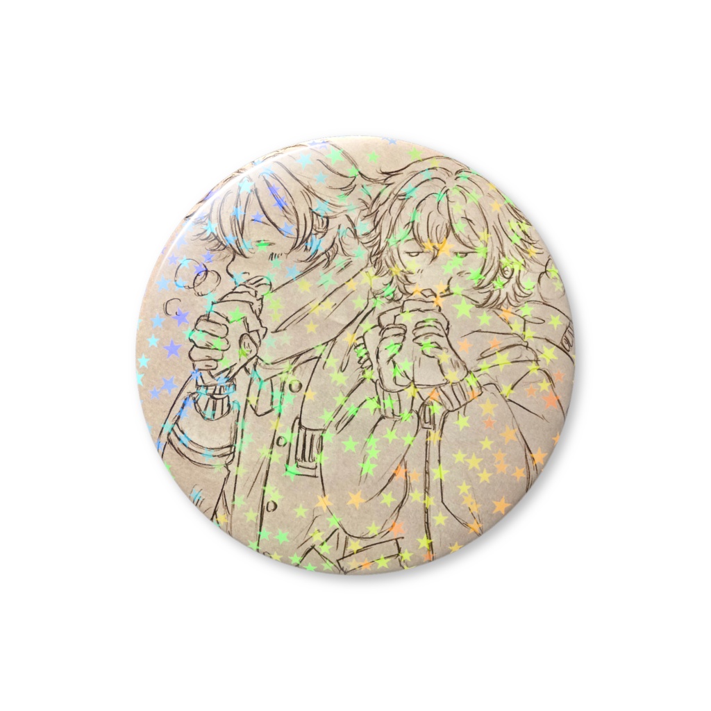 ホログラム缶バッジ　C