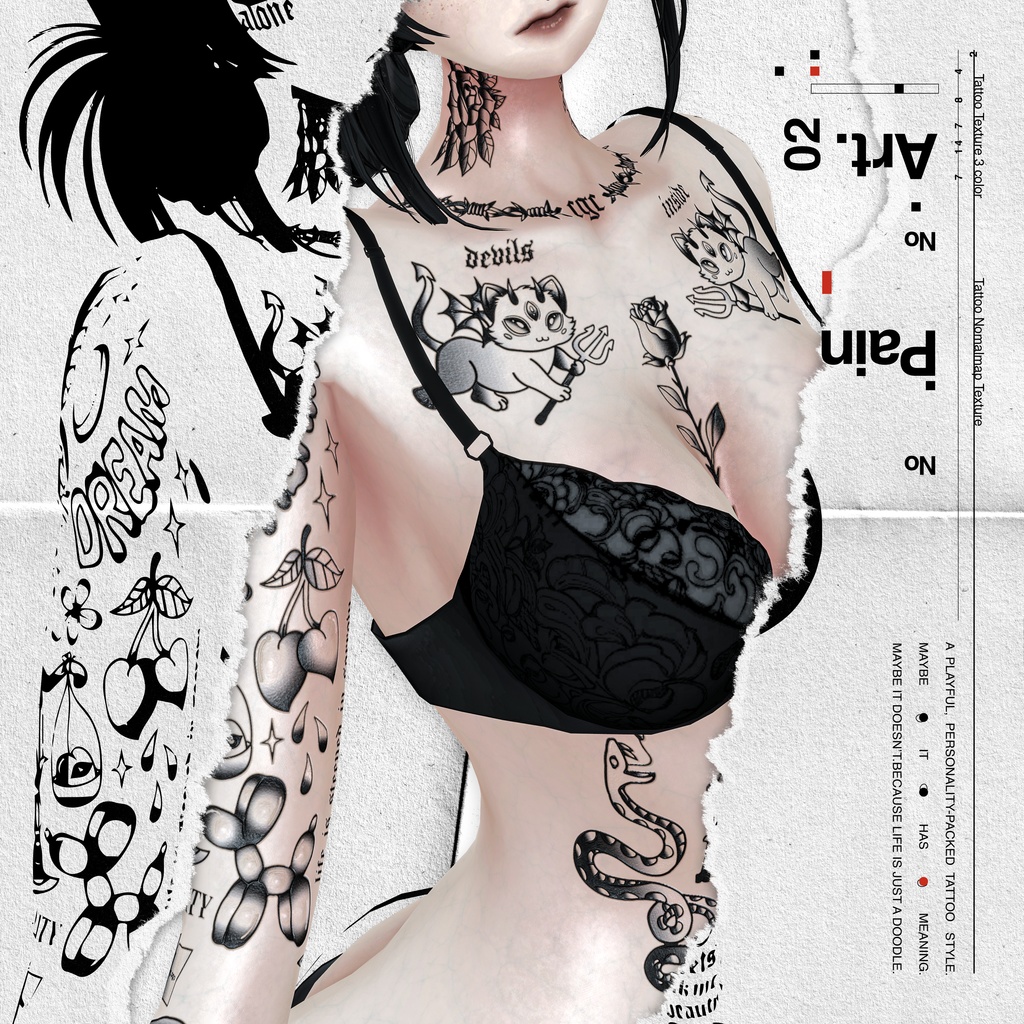 Neo Doodle Tattoo/ネオドゥードゥルタトゥー