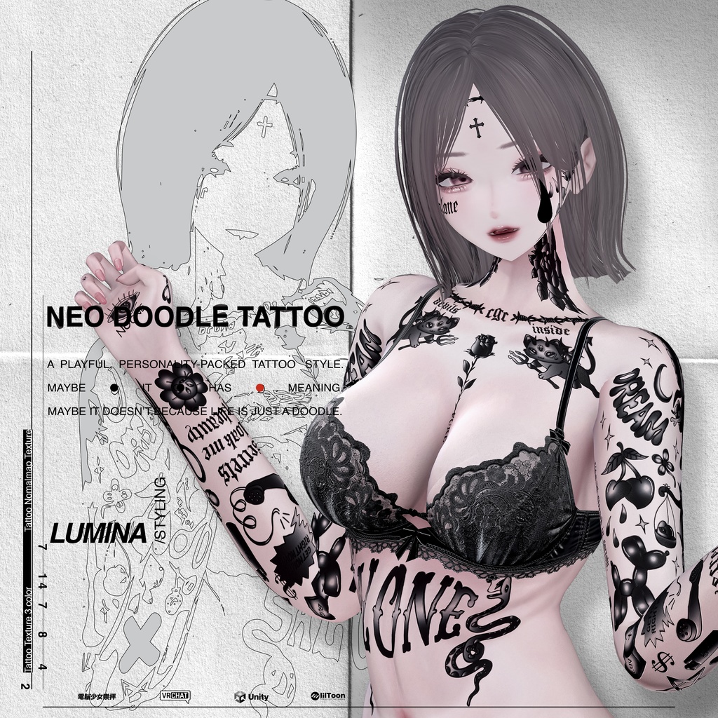 Neo Doodle Tattoo/ネオドゥードゥルタトゥー