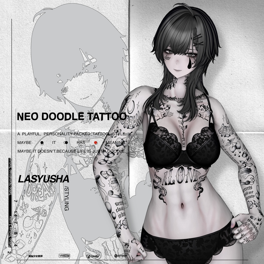 Neo Doodle Tattoo/ネオドゥードゥルタトゥー