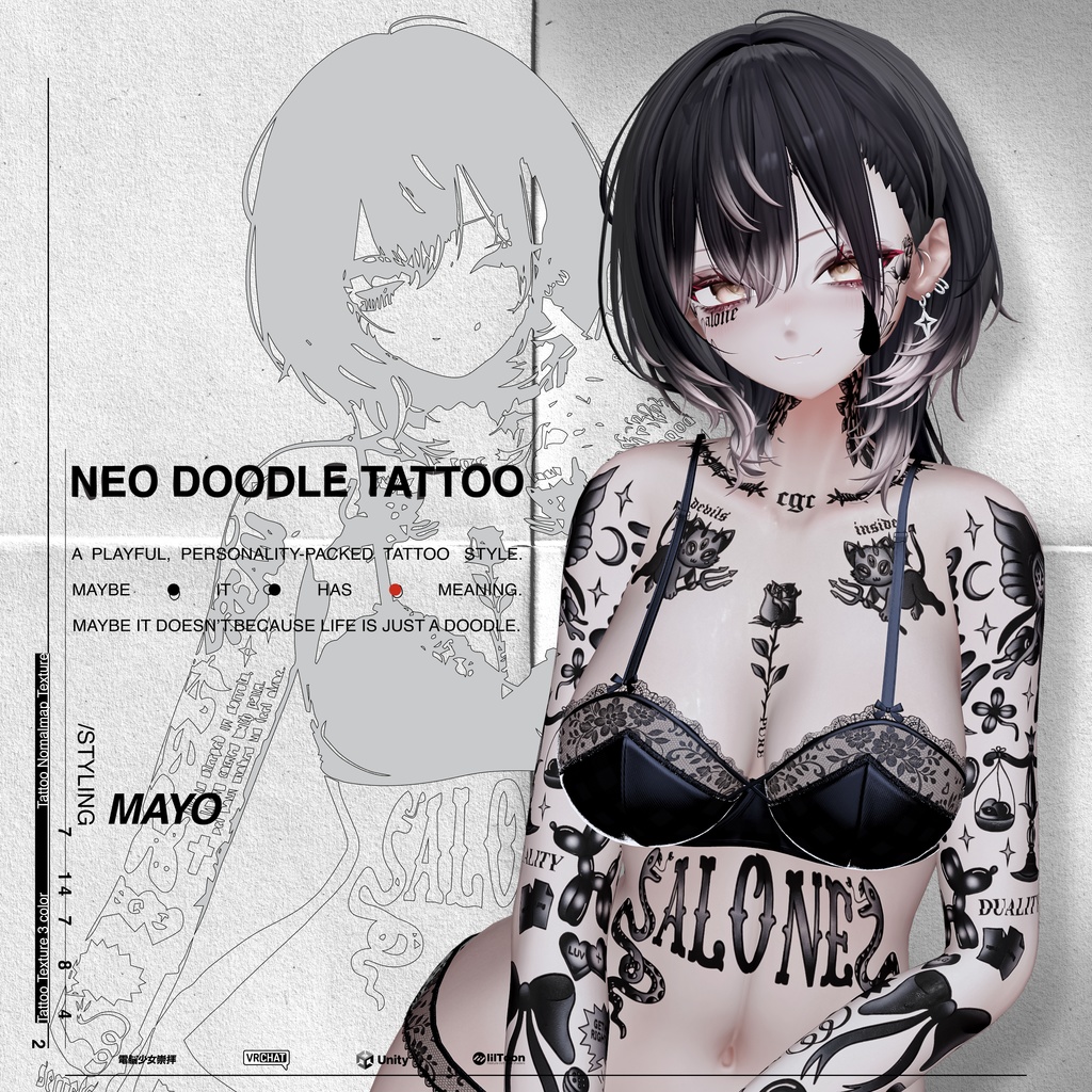 Neo Doodle Tattoo/ネオドゥードゥルタトゥー