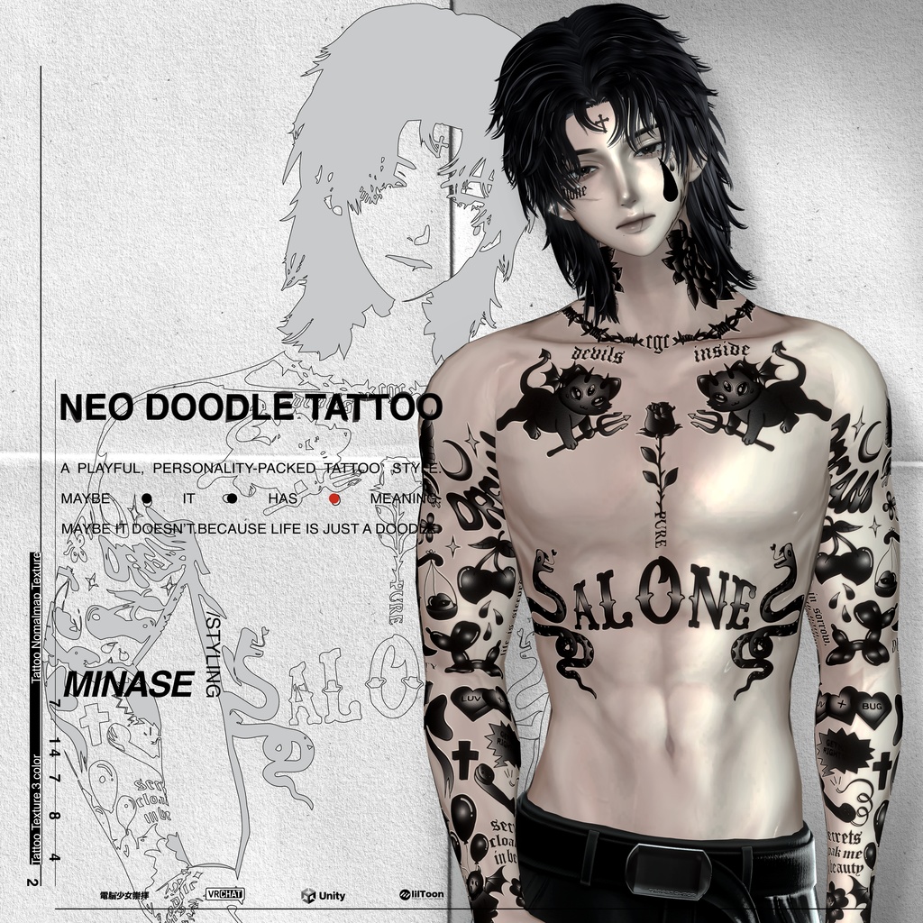 Neo Doodle Tattoo/ネオドゥードゥルタトゥー