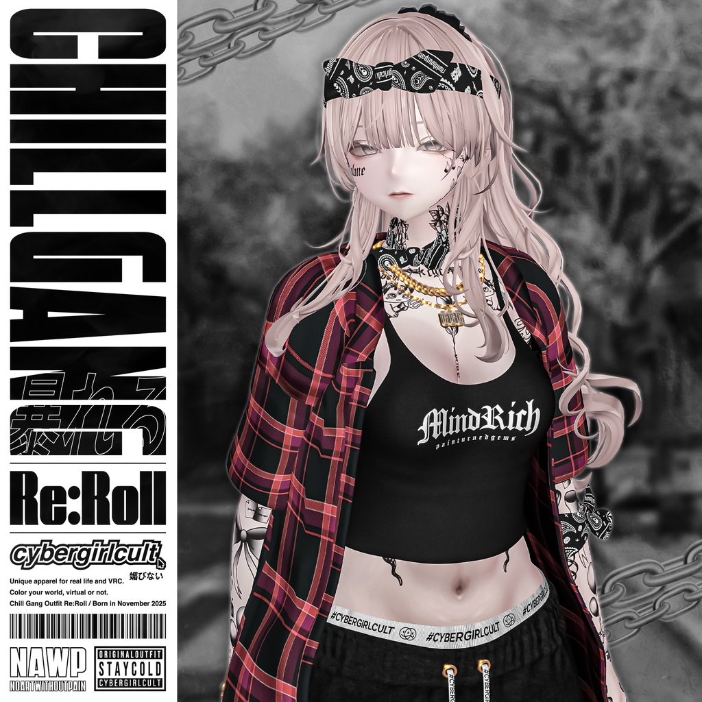【10アバター対応】Chill Gang Outfit Re:Roll/チルギャングアウトフィット・リロール