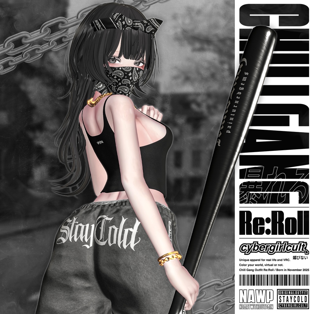 【10アバター対応】Chill Gang Outfit Re:Roll/チルギャングアウトフィット・リロール