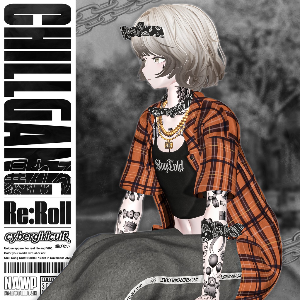 【10アバター対応】Chill Gang Outfit Re:Roll/チルギャングアウトフィット・リロール