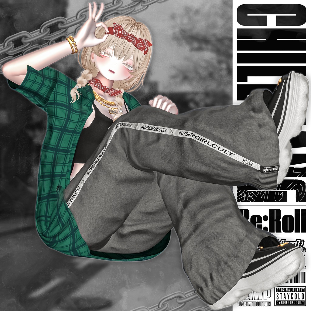 【10アバター対応】Chill Gang Outfit Re:Roll/チルギャングアウトフィット・リロール