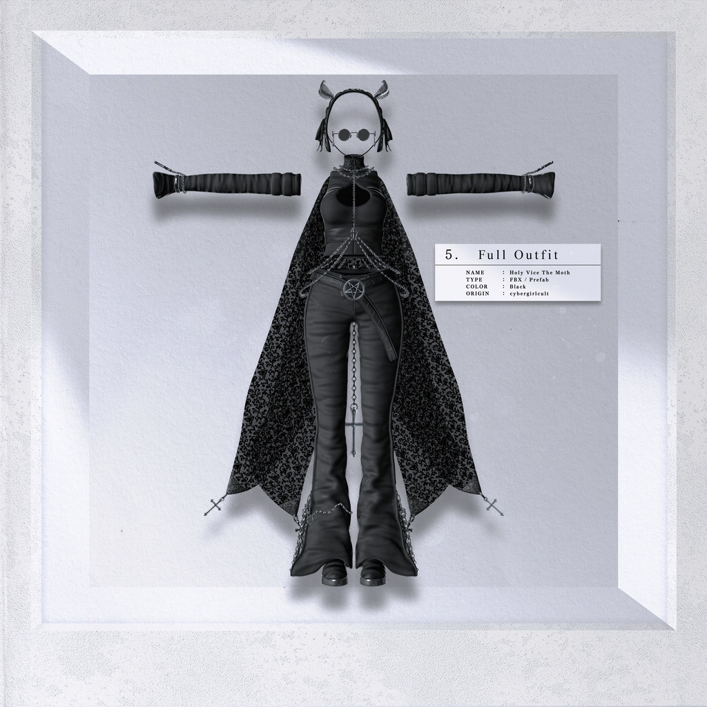 Holy Vice The Moth/ホーリーヴァイスザモス【12アバター対応/3D衣装】