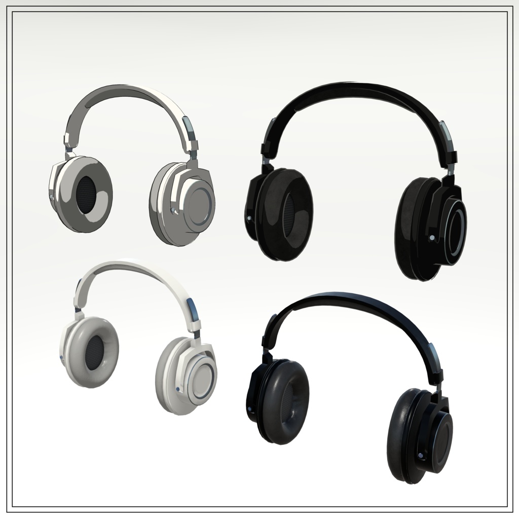 VRC向け3D装飾品【シンプルヘッドホン】