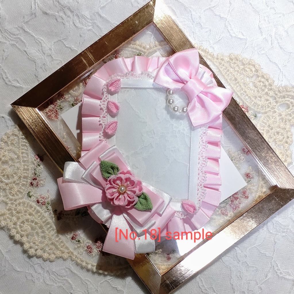 [18]つまみ細工　桜の硬質デコケース(ピンク)