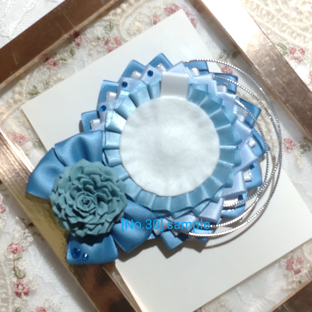 [30] 54〜57mm用　青バラの痛ロゼット(青)