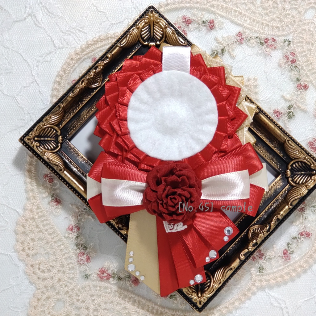 [45]54〜57mm用　赤薔薇の痛ロゼット(赤)