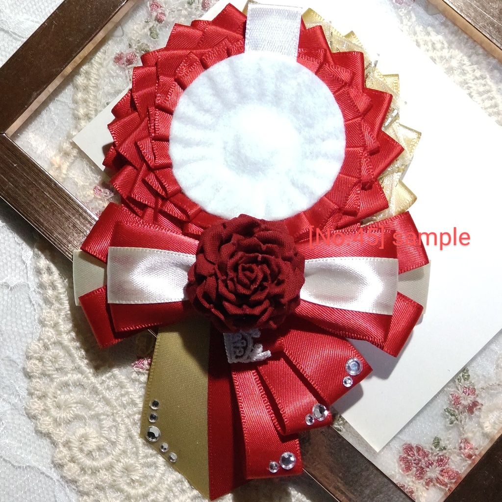 [45]54〜57mm用　赤薔薇の痛ロゼット(赤)