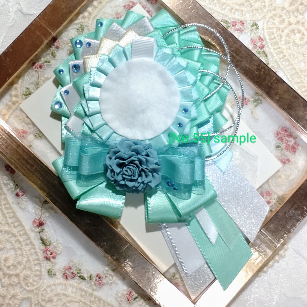 [55]54〜57mm用　薔薇の痛ロゼット(青)