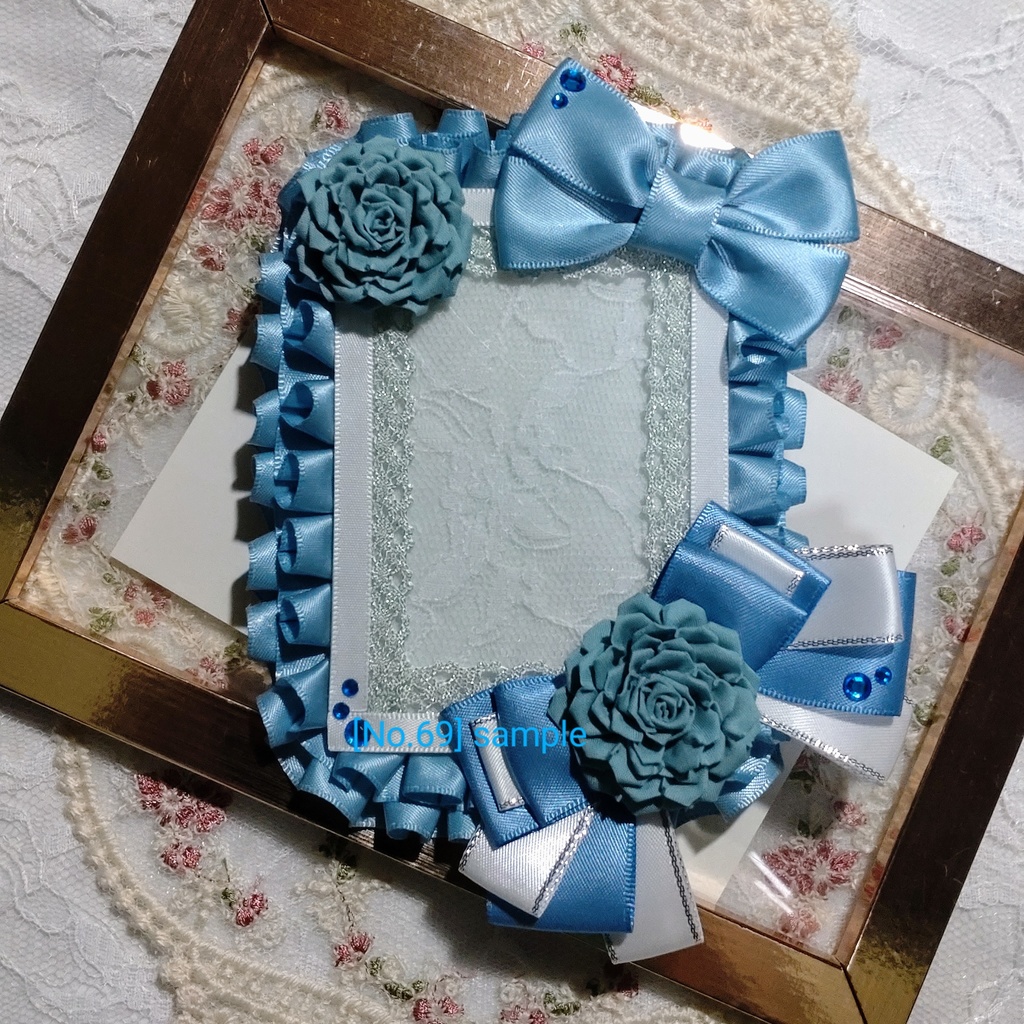 [69]B8 青薔薇の硬質デコケース(青)