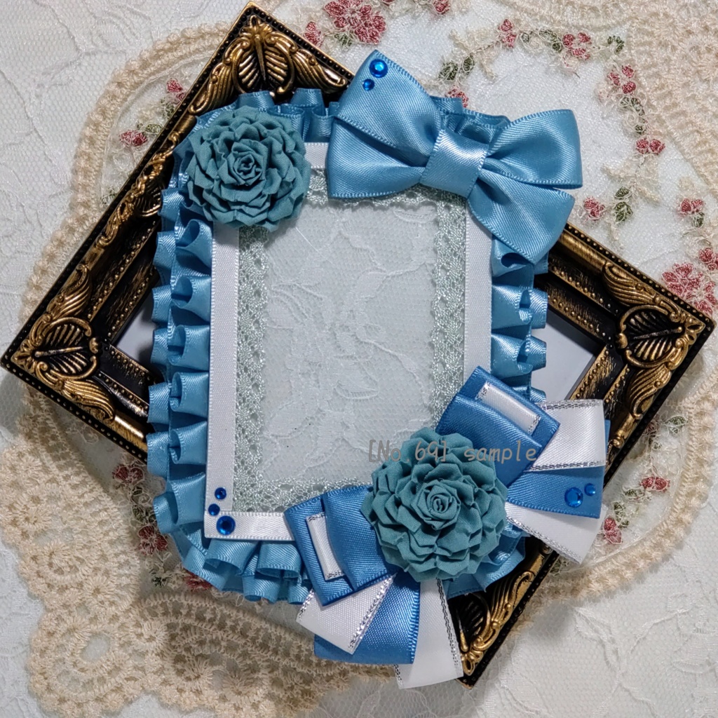 [69]B8 青薔薇の硬質デコケース(青)