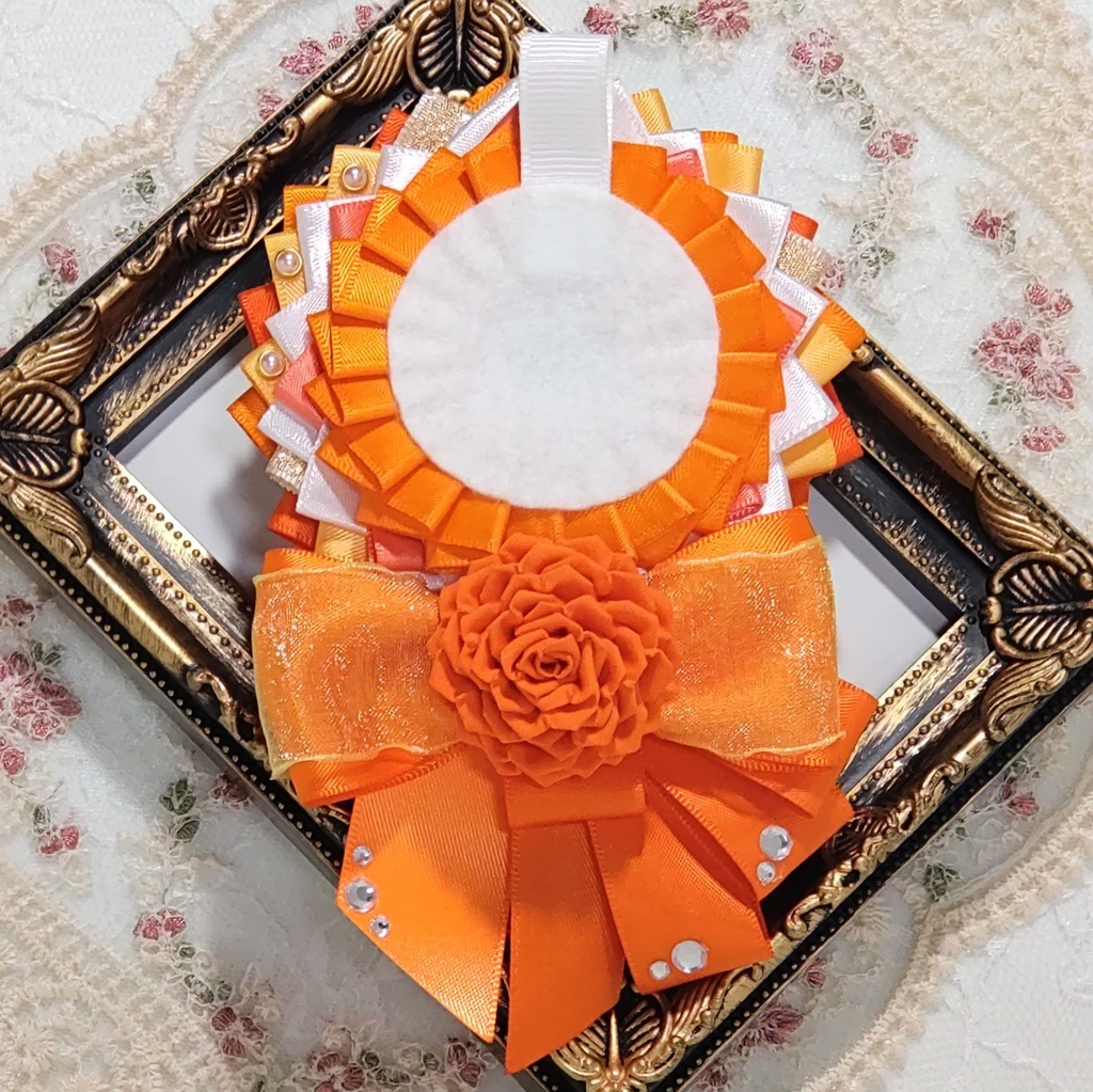 [79]54〜57mm用　薔薇の痛ロゼット(オレンジ)