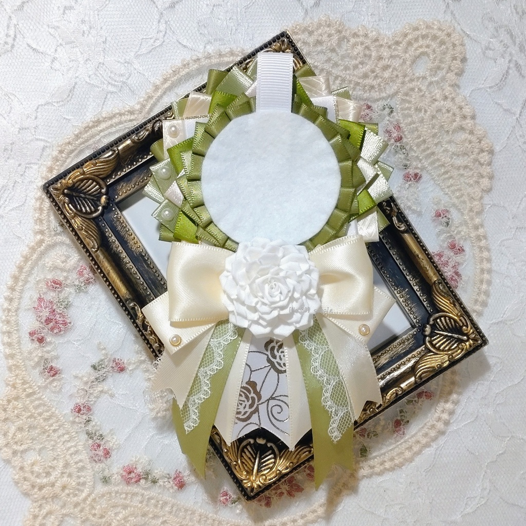 [80]54〜57mm用　薔薇の痛ロゼット(緑)