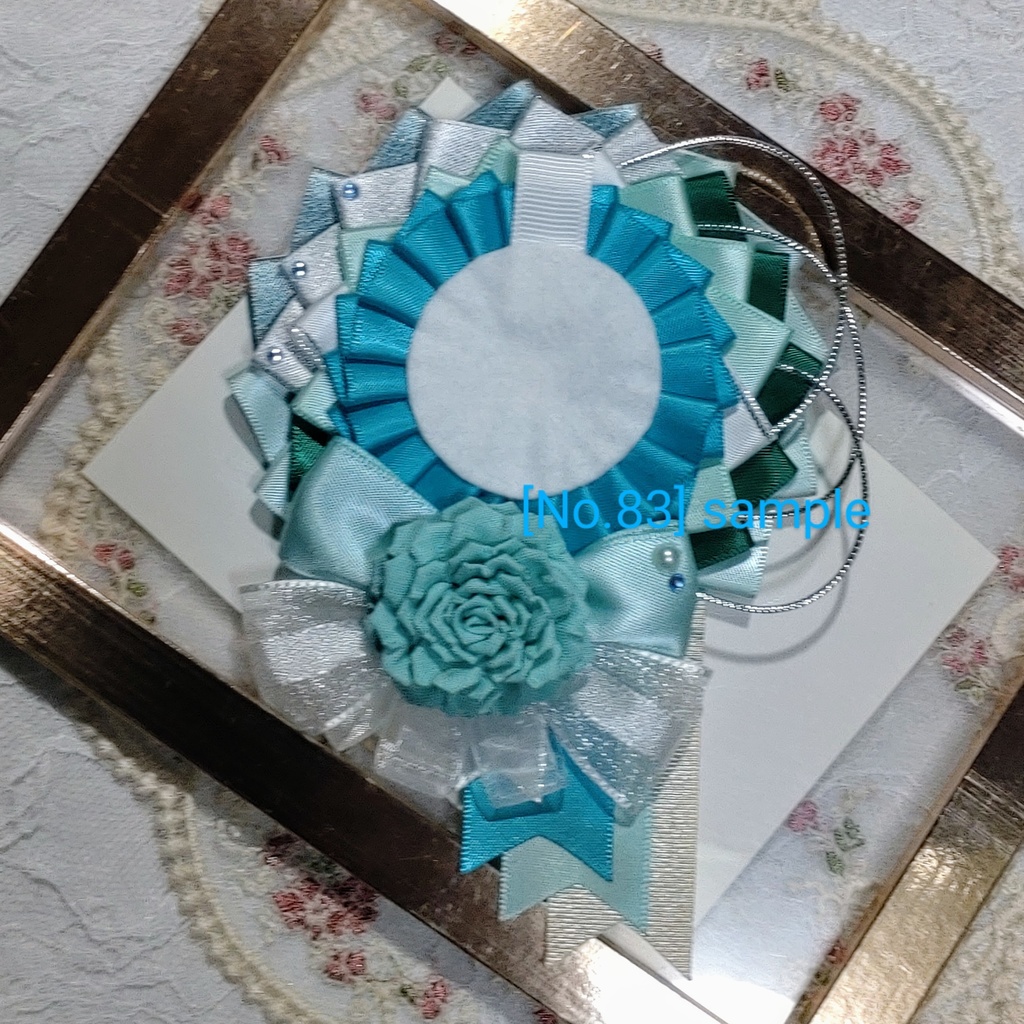 [83]54〜57mm用　薔薇の痛ロゼット(青)
