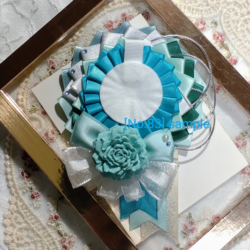 [83]54〜57mm用　薔薇の痛ロゼット(青)