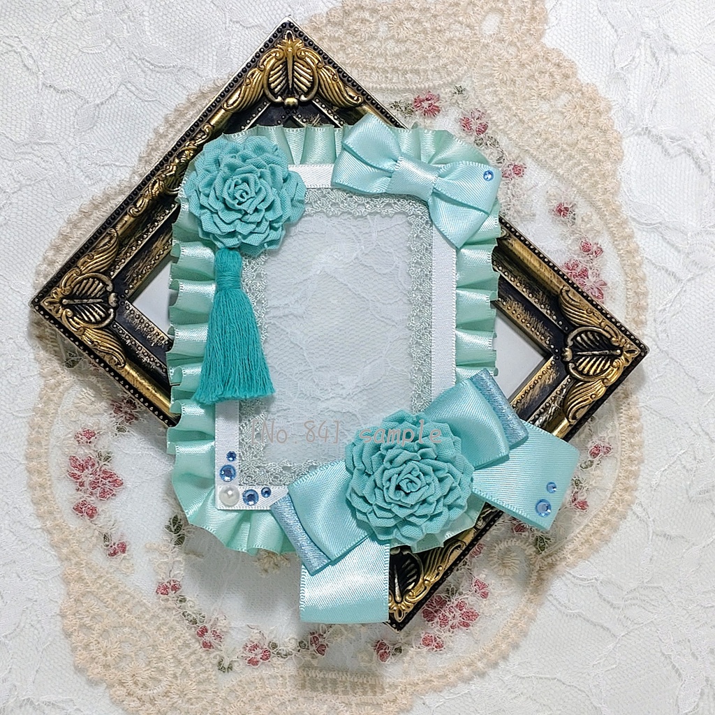 [84]B8 薔薇の硬質デコケース(緑)