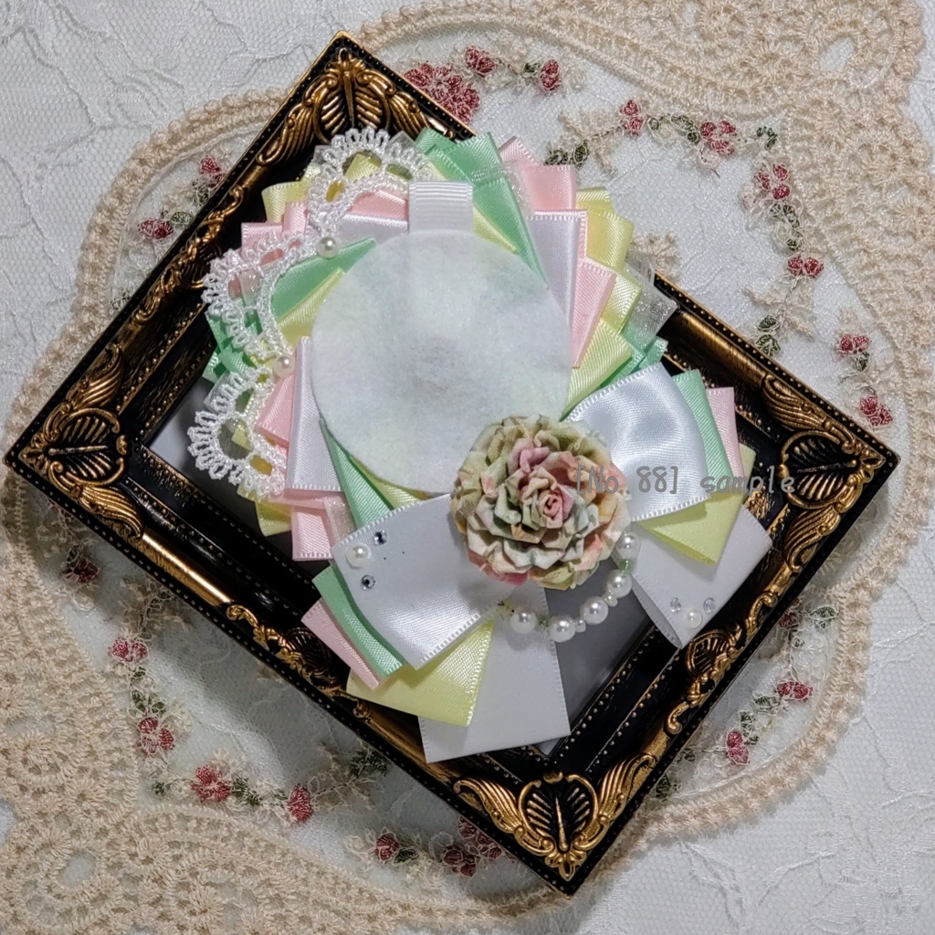 [88]54〜57mm用　薔薇の痛ロゼット(パステル)