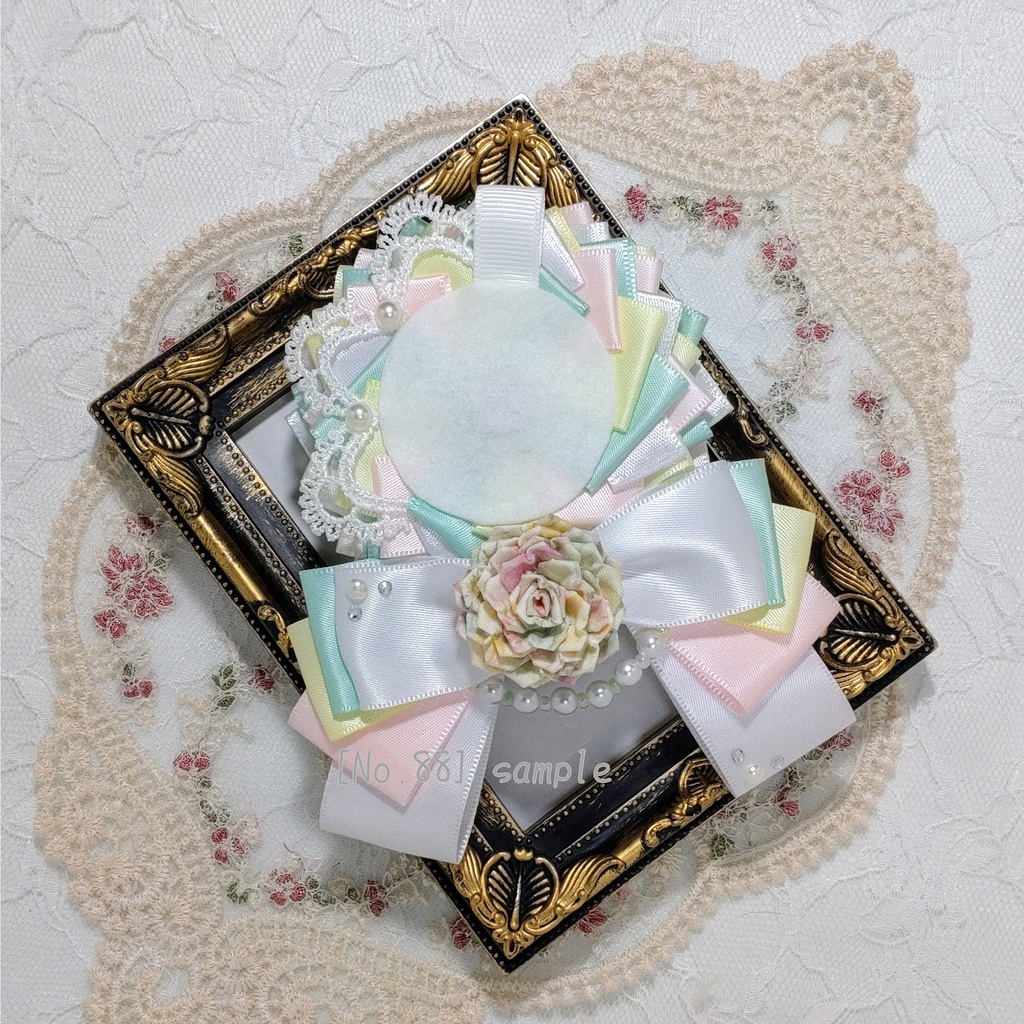 [88]54〜57mm用　薔薇の痛ロゼット(パステル)