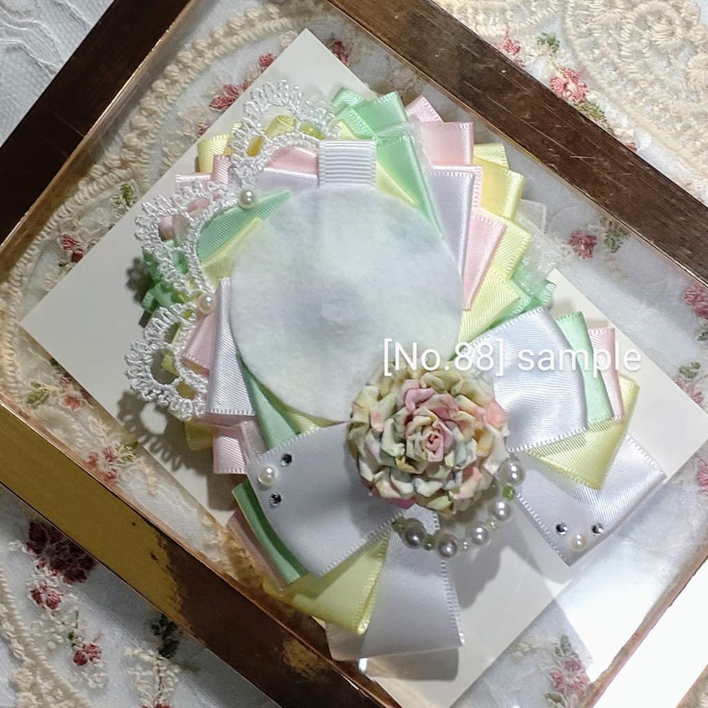[88]54〜57mm用　薔薇の痛ロゼット(パステル)