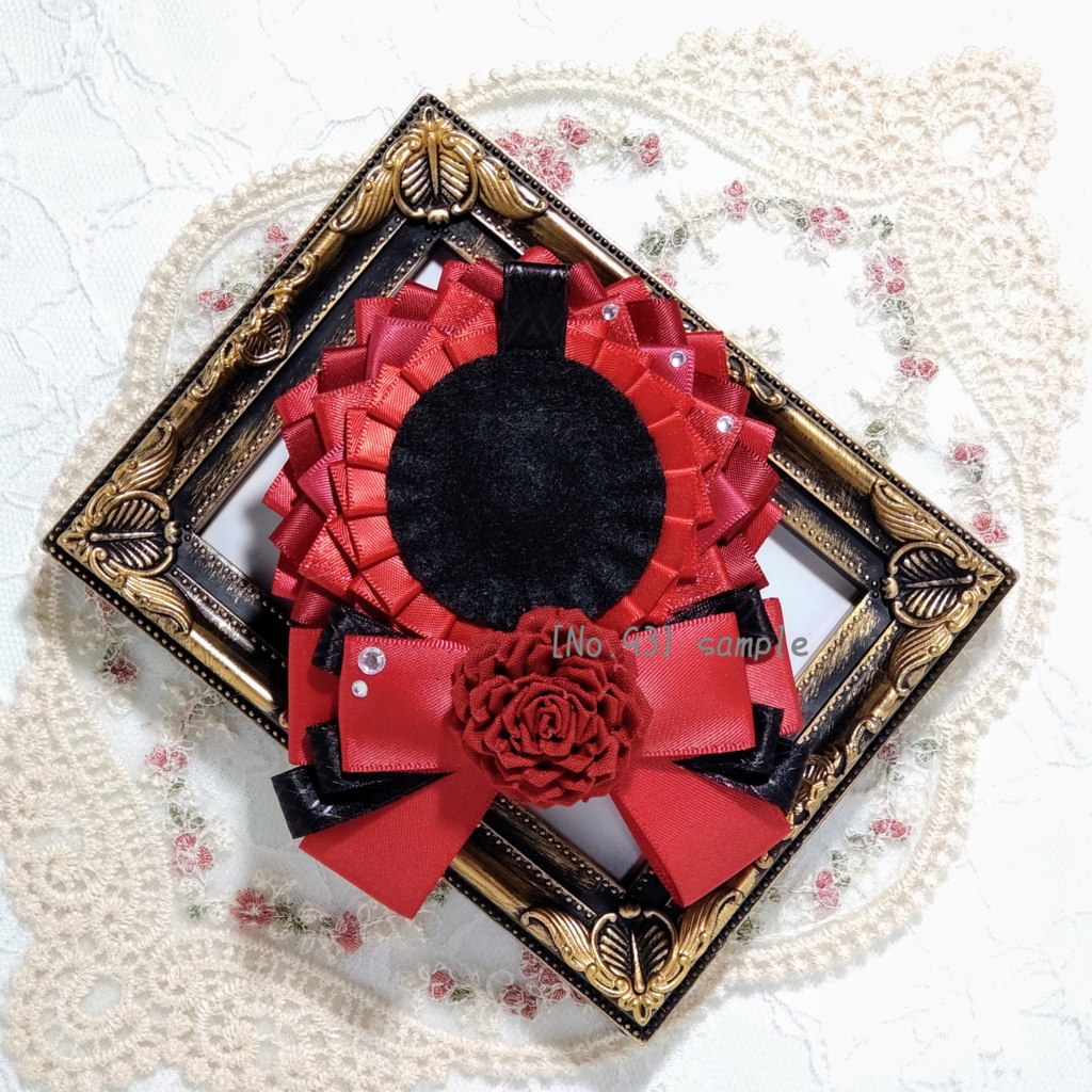 ［93]54〜57mm用　赤薔薇の痛ロゼット(赤)