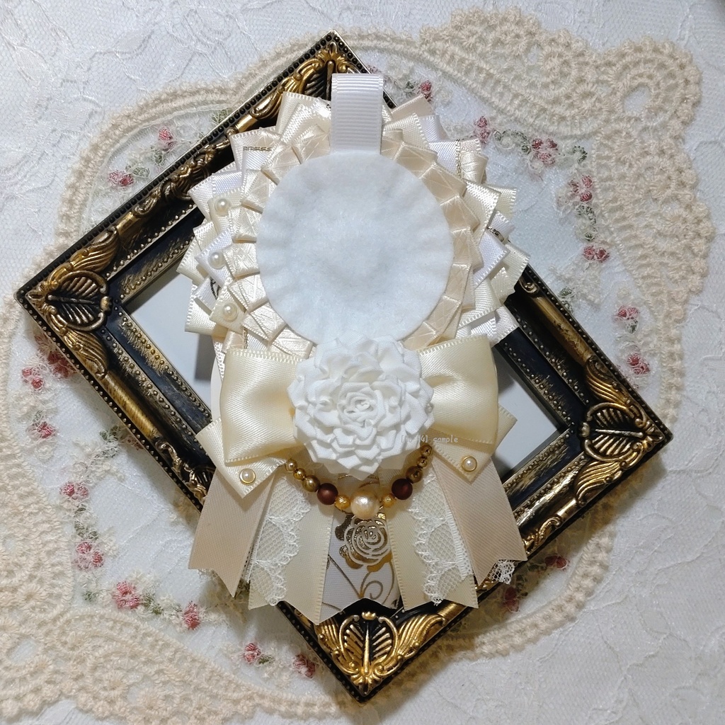 ［94］54〜57mm用　薔薇の痛ロゼット(白)