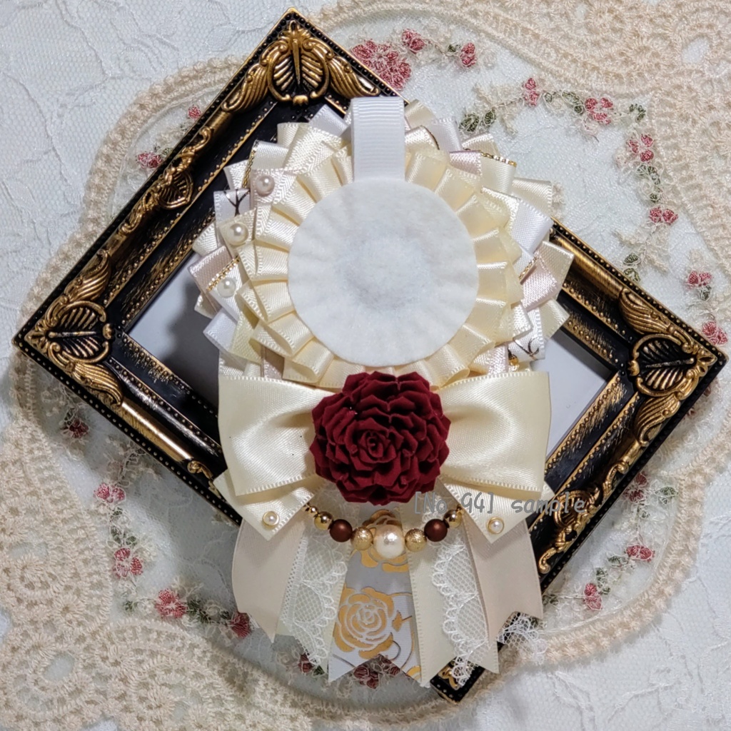 ［94］54〜57mm用　薔薇の痛ロゼット(白)