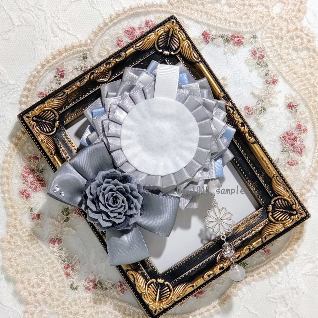 [101] 54〜57mm用 薔薇の痛ロゼット(灰)