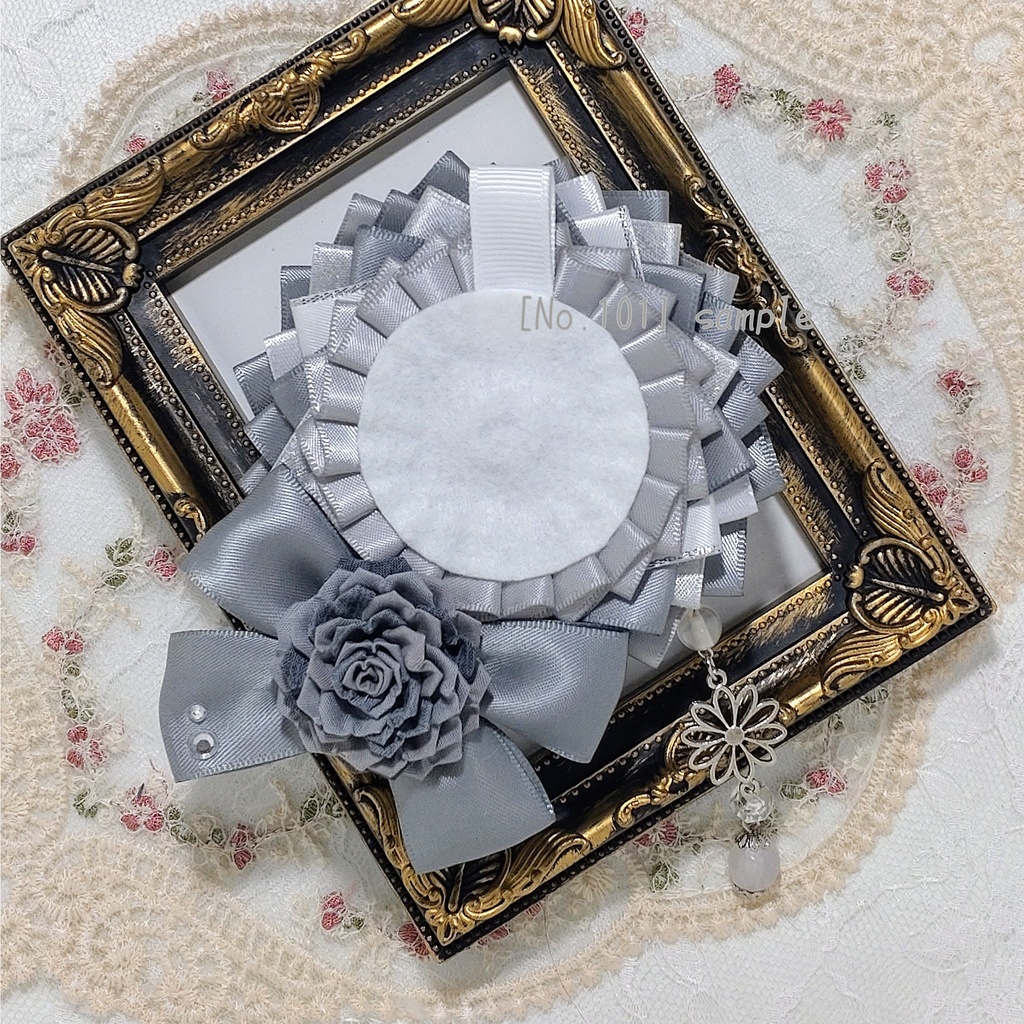 [101] 54〜57mm用 薔薇の痛ロゼット(灰)