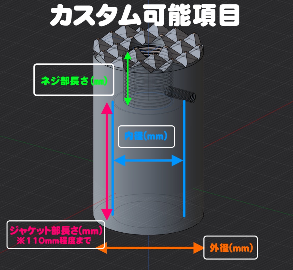 14mm ハンドガードイン サプレッサーダミー (ストライクフェイス) 【オニ / ツライチ】